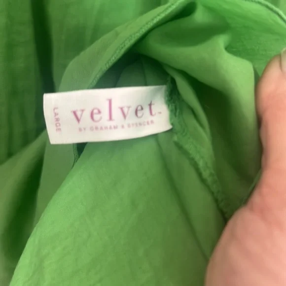 VELVET green, sleeveless dress. Size Large. - Picture 4 of 9